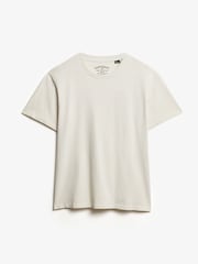 Superdry Cream Oversized Essentials Relaxed 100% Cotton T-Shirt - Image 5 of 6