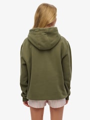 Superdry Green Oversized 100% Cotton Utility Sport Hoodie - Image 2 of 7