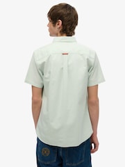Superdry Green Oxford Short Sleeve Shirt - Image 2 of 4