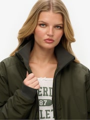 Superdry Green Oversized City Harrington Jacket - Image 4 of 6