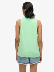 Superdry Green Psych Surf Graphic Racer 100% Cotton Vest Top - Image 2 of 6