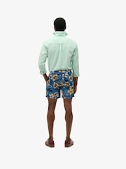 Superdry Dark Blue Hawaiian Print 17 Swim Shorts - Image 5 of 8