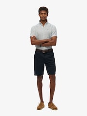 Superdry Blue Embroidered Vacation 100% Linen Shirt - Image 3 of 6