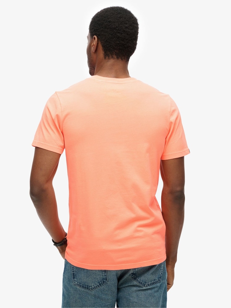 Superdry Orange Classic Essential 100% Cotton T-Shirt - Image 2 of 5