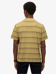 Superdry Yellow Contrast Stripe Pocket 100% Cotton T-Shirt - Image 2 of 6