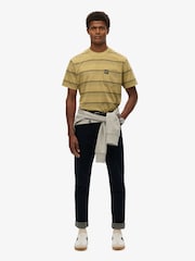 Superdry Yellow Contrast Stripe Pocket 100% Cotton T-Shirt - Image 3 of 6