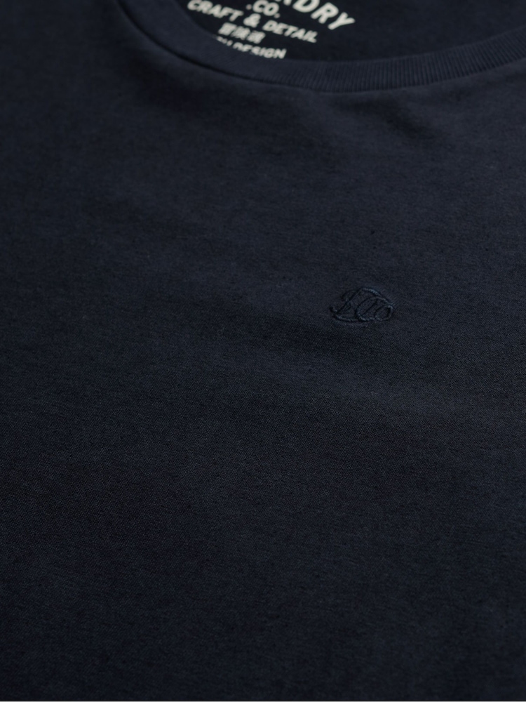 Superdry Blue Oversized Essentials Relaxed 100% Cotton T-Shirt - Image 2 of 2