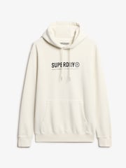 Superdry White Oversized Utility Sport Hoodie - Image 5 of 5