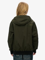 Superdry Green Oversized Nylon Harrington Jacket - Image 2 of 8