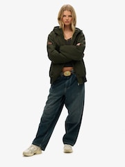 Superdry Green Oversized Nylon Harrington Jacket - Image 3 of 8