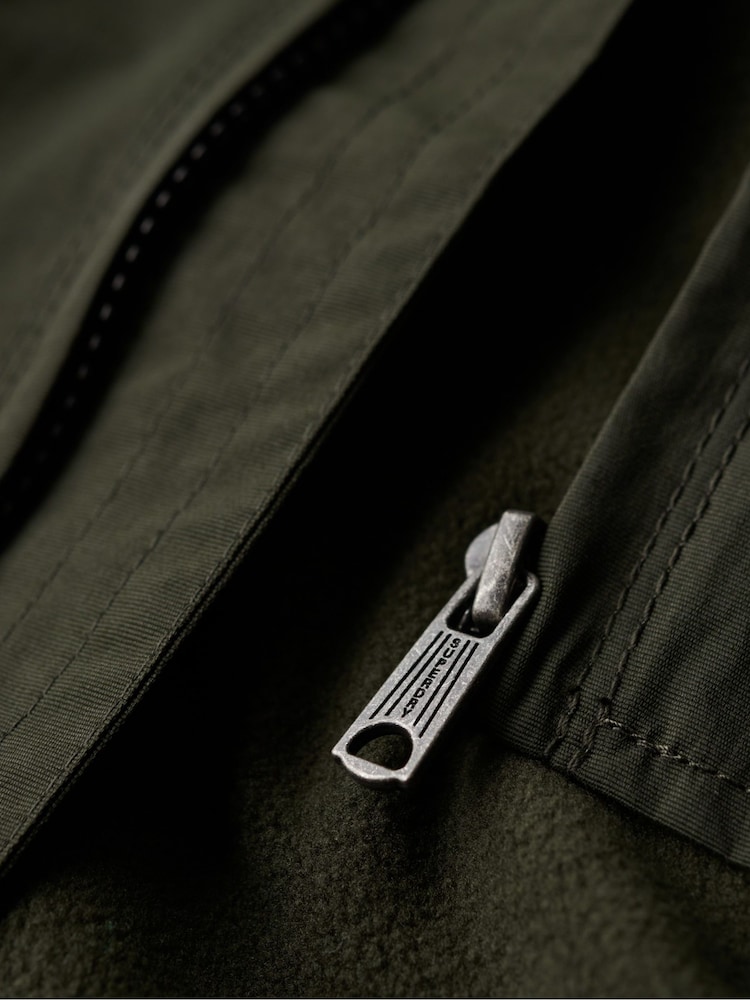 Superdry Green Oversized Nylon Harrington Jacket - Image 8 of 8