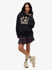 Superdry Blue Oversized Vintage Athletic 100% Cottton Hoodie - Image 3 of 7