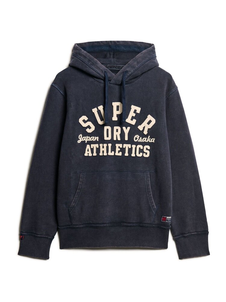 Superdry Blue Oversized Vintage Athletic 100% Cottton Hoodie - Image 5 of 7