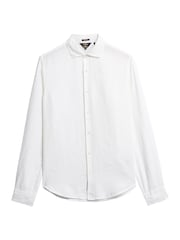 Superdry White Oversized Casual 100% Cotton Long Sleeve Shirt - Image 5 of 7