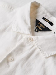 Superdry White Oversized Casual 100% Cotton Long Sleeve Shirt - Image 6 of 7