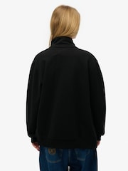 Superdry Black Oversized Essential Logo Track Jacket - Image 2 of 6