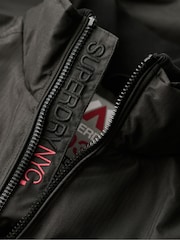 Superdry Black Oversized 100% Cotton City Harrington Jacket - Image 6 of 6