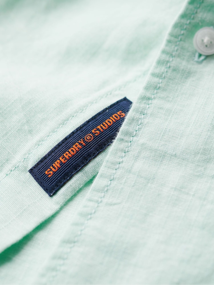 Superdry Blue Oversized Studios Button Down Shirt - Image 6 of 6