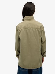 Superdry Green Oversized Military Long Sleeve 100% Cotton Shirt - Image 2 of 6