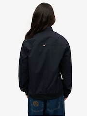 Superdry Blue Oversized Nylon Harrington Jacket - Image 2 of 6
