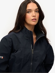 Superdry Blue Oversized Nylon Harrington Jacket - Image 4 of 6