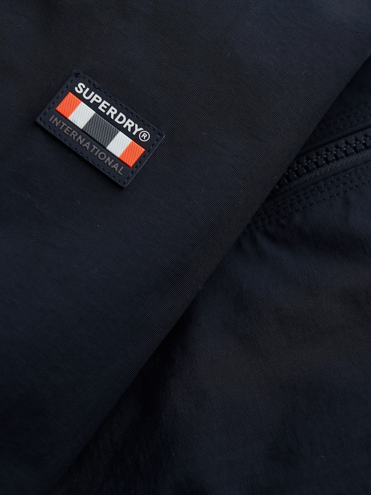Superdry Blue Oversized Nylon Harrington Jacket - Image 6 of 6