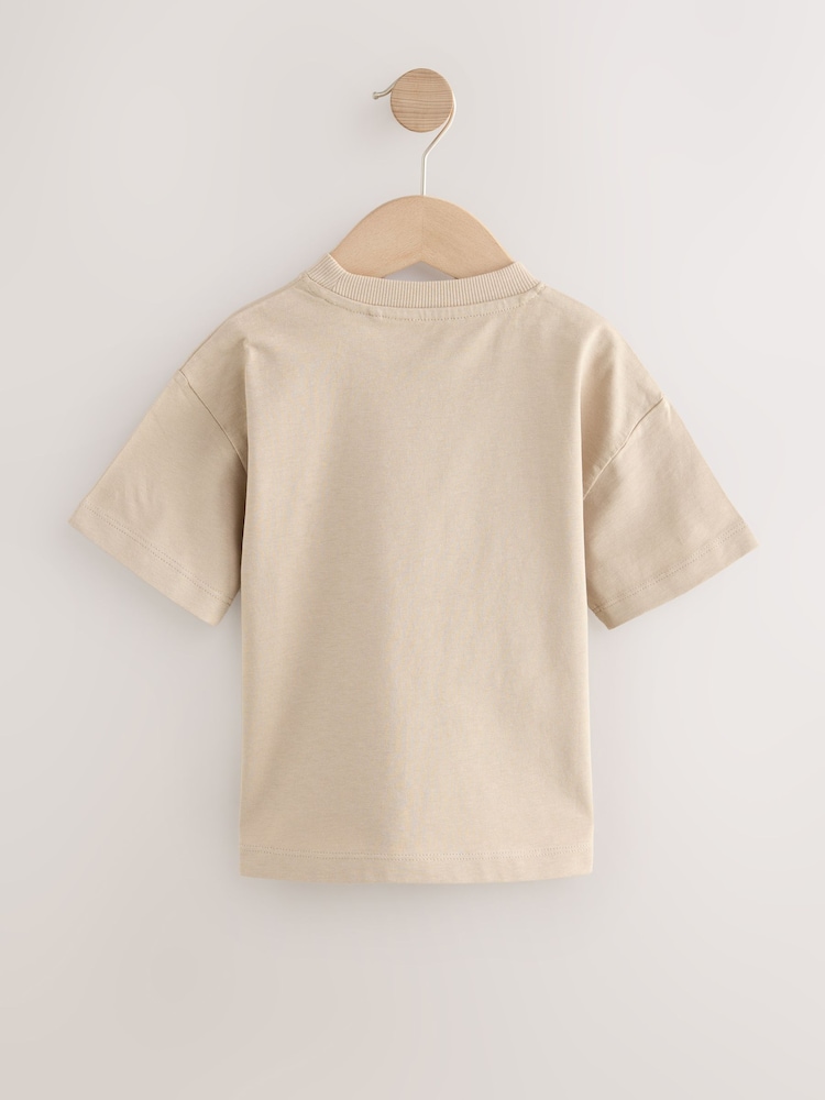 Stone Dinosaurs 100% Cotton Short Sleeve Graphic Print T-Shirt (3mths-8yrs) - Image 2 of 4