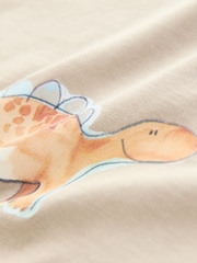 Stone Dinosaurs 100% Cotton Short Sleeve Graphic Print T-Shirt (3mths-8yrs) - Image 3 of 4