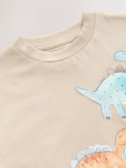 Stone Dinosaurs 100% Cotton Short Sleeve Graphic Print T-Shirt (3mths-8yrs) - Image 4 of 4
