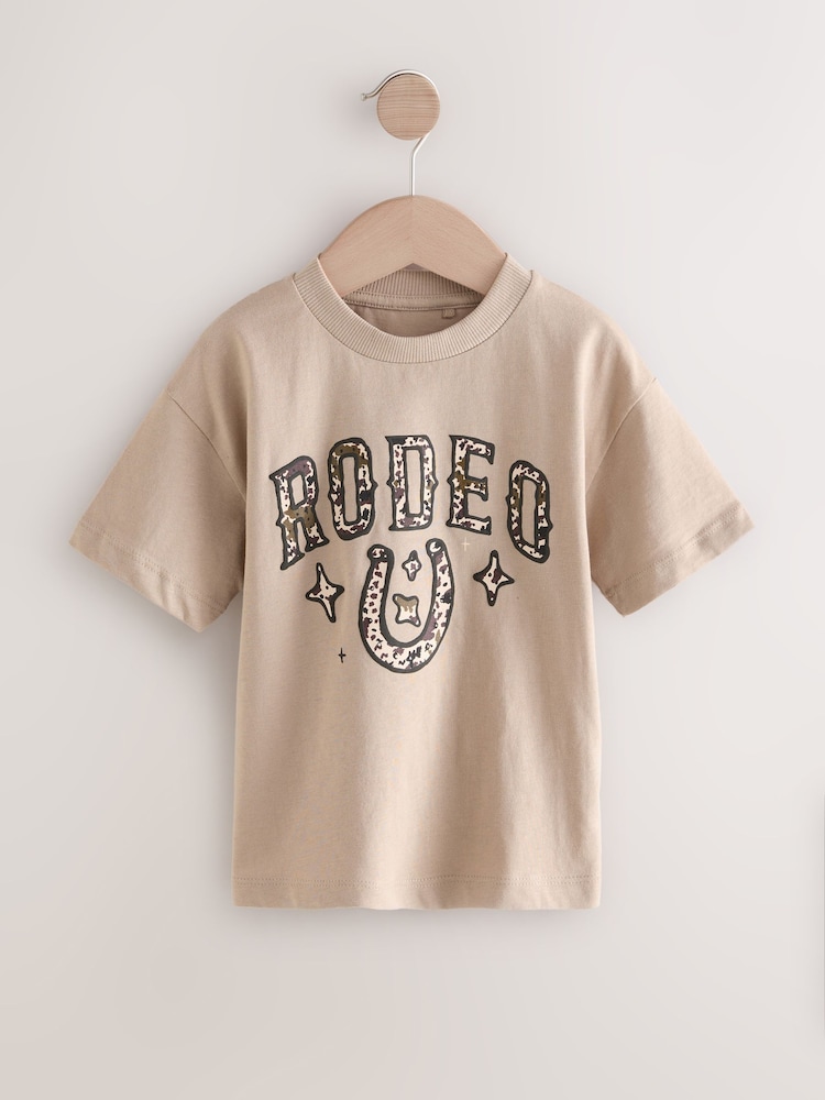 Stone Rodeo 100% Cotton Short Sleeve Graphic Print T-Shirt (3mths-8yrs) - Image 1 of 4