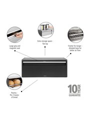 Brabantia Black Fall Front Bread Bin - Image 2 of 6