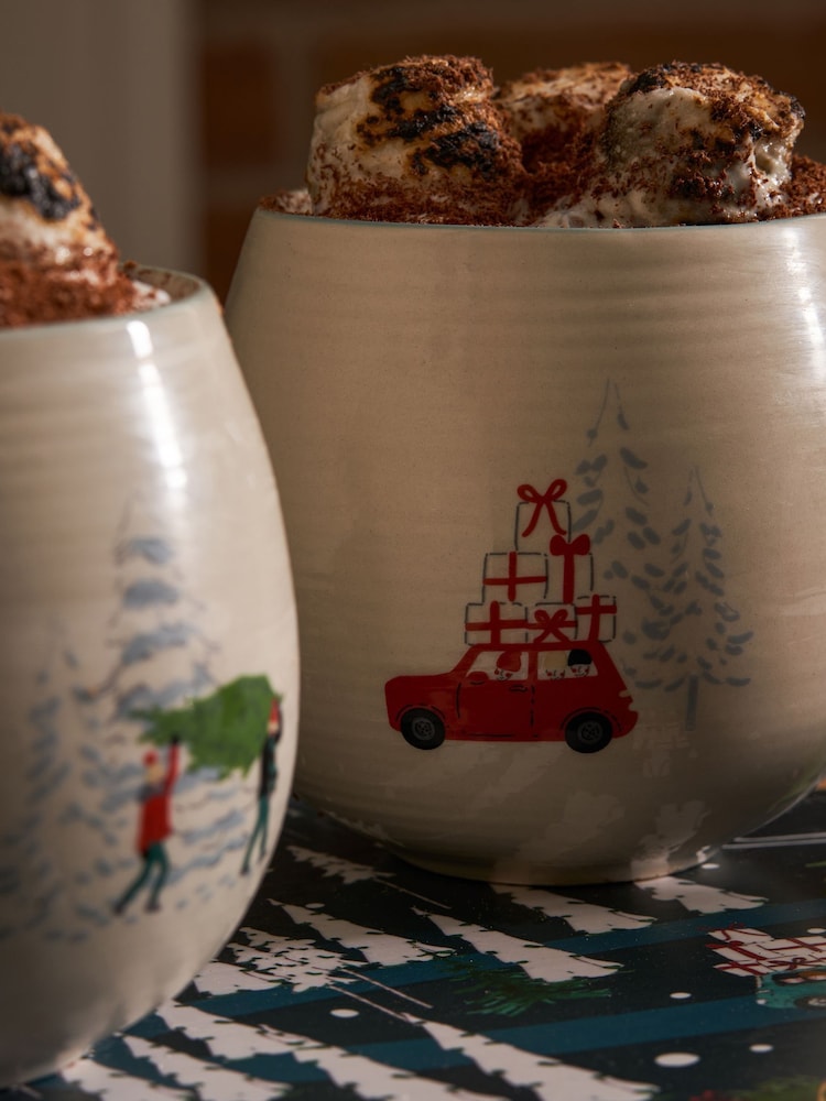 Sophie Allport Natural Home for Christmas Stoneware Mug - Image 2 of 4
