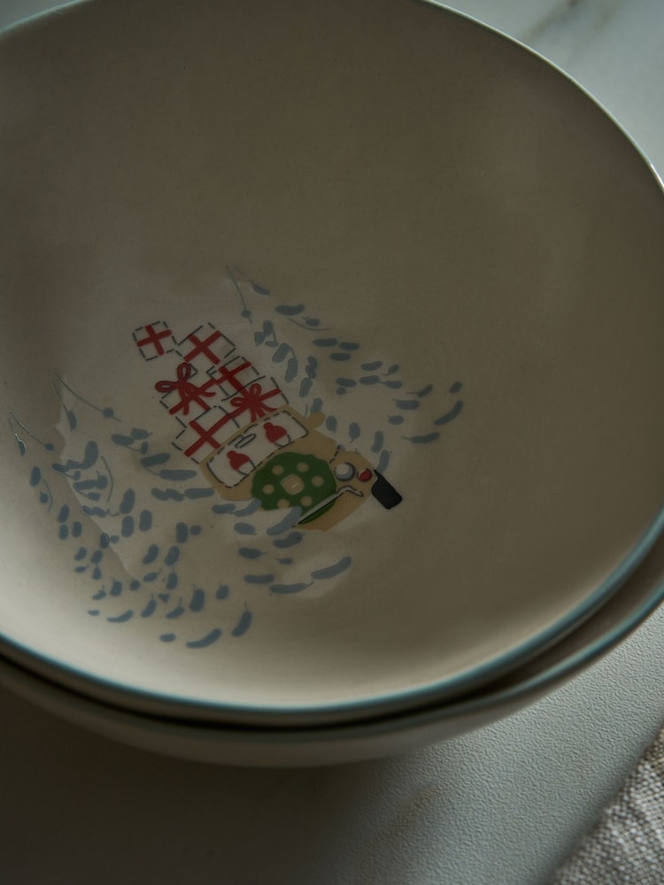 Sophie Allport Natural Home for Christmas Stoneware Nibbles Bowl - Image 2 of 4 Sophie Allport Natural Home for Christmas Stoneware Nibbles Bowl - Image 2 of 4