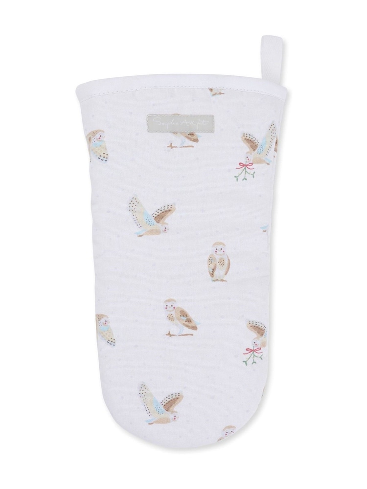 Sophie Allport Off White Snowy Owls Oven Mitt Gloves - Image 3 of 3