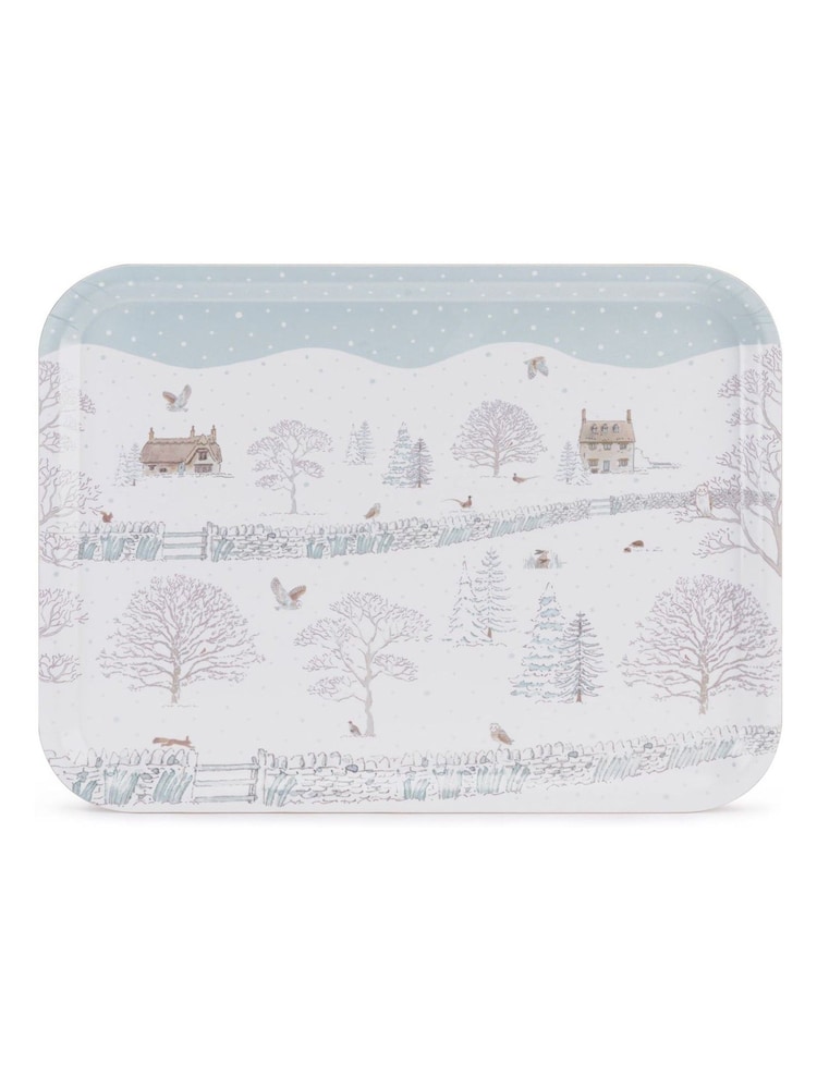 Sophie Allport Off White Snowy Cottage Serving Tray - Image 3 of 3 Sophie Allport Off White Snowy Cottage Serving Tray - Image 3 of 3