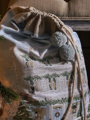 Sophie Allport Pale Blue Christmas House Sack Decoration - Image 2 of 3