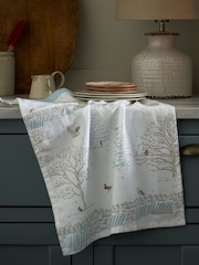 Sophie Allport Off White Snowy Cottage Tea Towel - Image 1 of 3
