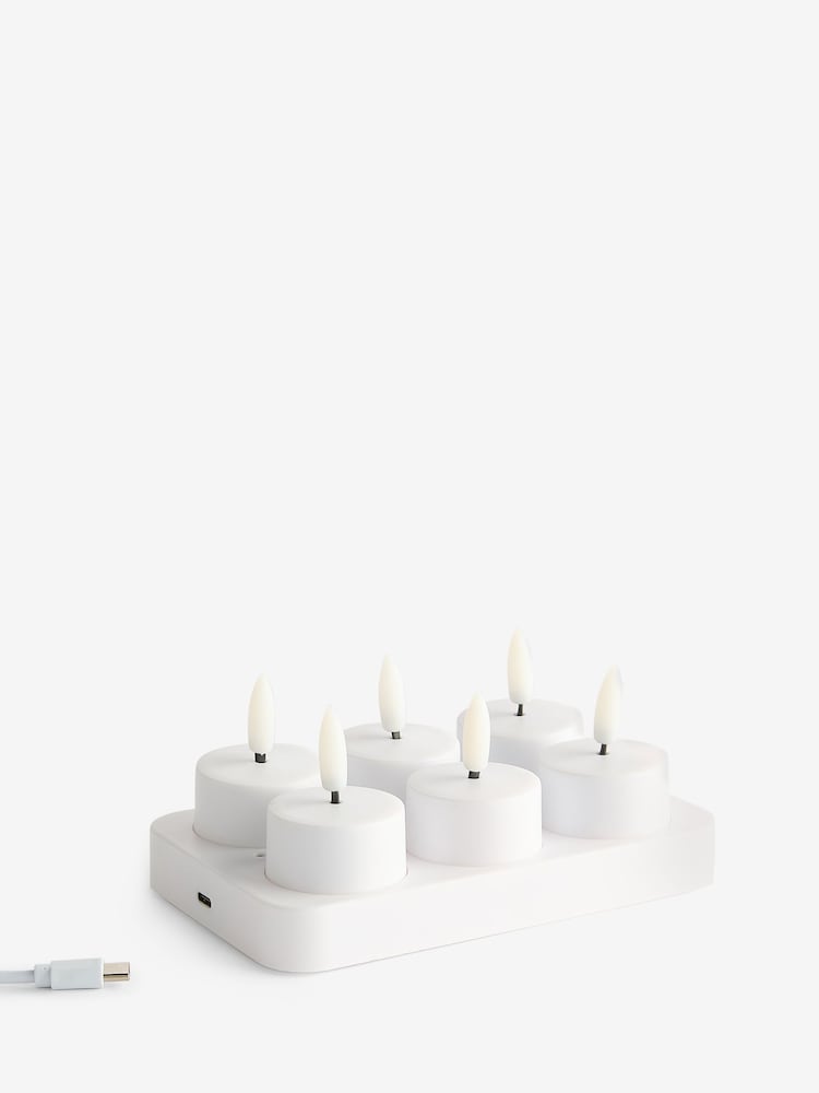 Unscented White Rechargeable LED Candle - Image 5 of 5