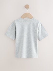 Grey Marl Blue Digger Short Sleeve Transport T-Shirt (3mths-7yrs) - Image 2 of 4