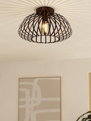 Eglo Brown Espinal Steel Contemporary Ceiling Light - Image 1 of 6