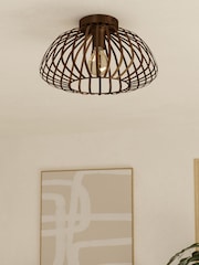 Eglo Brown Espinal Steel Contemporary Ceiling Light - Image 2 of 6