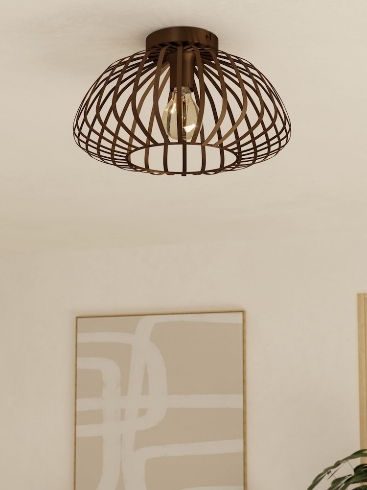 Eglo Brown Espinal Steel Contemporary Ceiling Light - Image 2 of 6