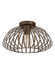 Eglo Brown Espinal Steel Contemporary Ceiling Light - Image 3 of 6