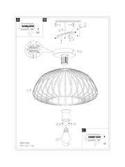 Eglo Brown Espinal Steel Contemporary Ceiling Light - Image 6 of 6