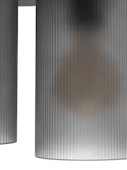 Eglo Black Colomera Glass and Steel Flush Mount Ceiling Light - Image 4 of 6