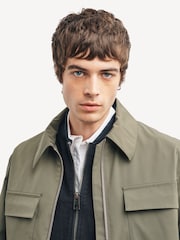 NN.07 Green Alban Zip Up Technical Twin Pocket Jacket - Image 4 of 5