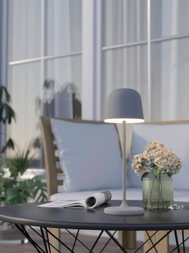 Eglo Grey Mannera Cordless Indoor and Outdoor Table Lamp - Image 1 of 6
