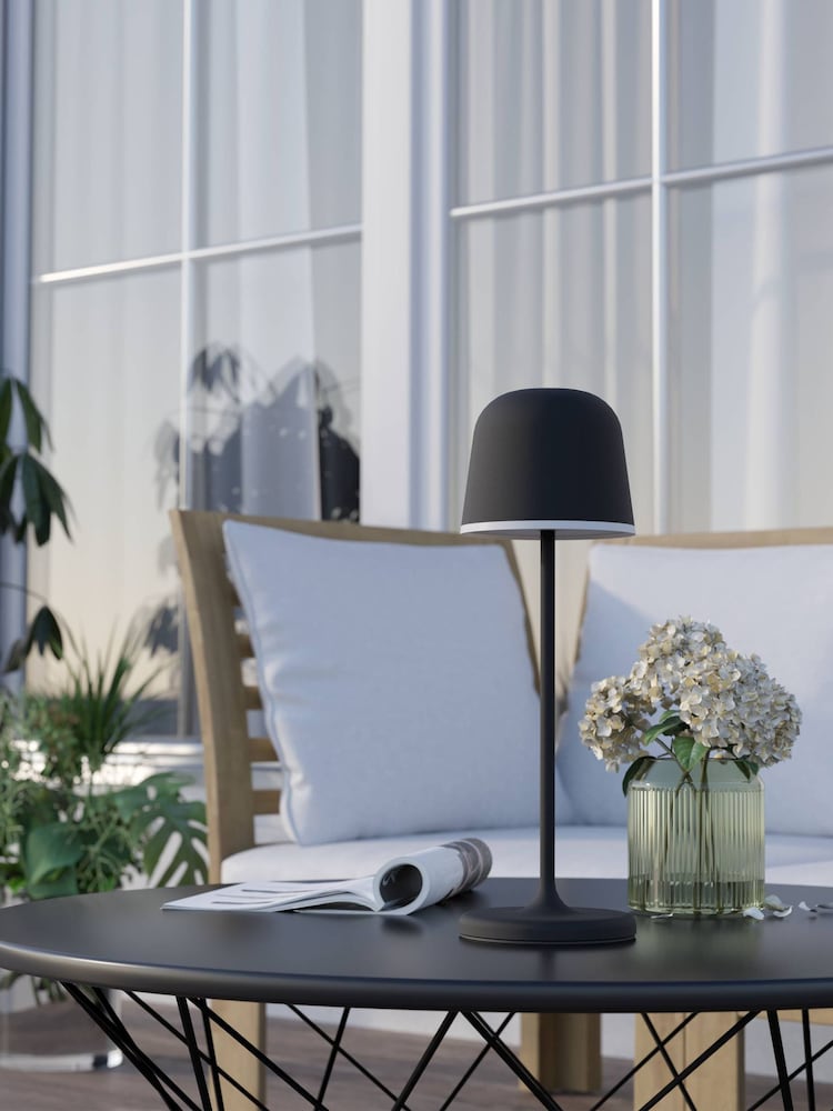 Eglo Black Mannera Cordless Indoor and Outdoor Table Lamp - Image 2 of 6