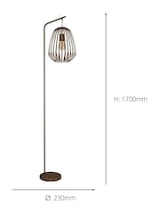 Eglo Espinal Steel Caged Style Contemporary Floor Lamp - Bild 5 von 6