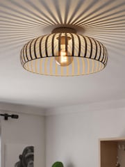 Eglo Cream Mogano 3 Steel Caged Style Ceiling Light - Image 1 of 4